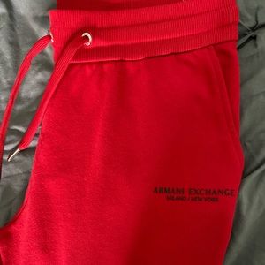 Red Armani Exchange Sweatpants (One size fits all)